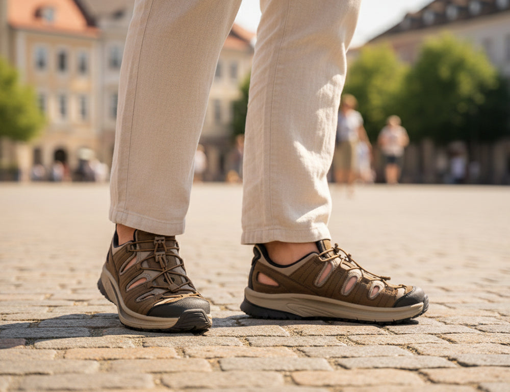 Saturn Hands-Free Brown Mens Hiking Sandals