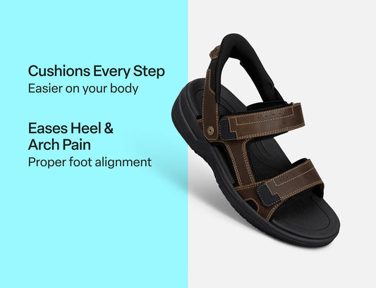Mercury Hands-Free Brown Mens Sandals