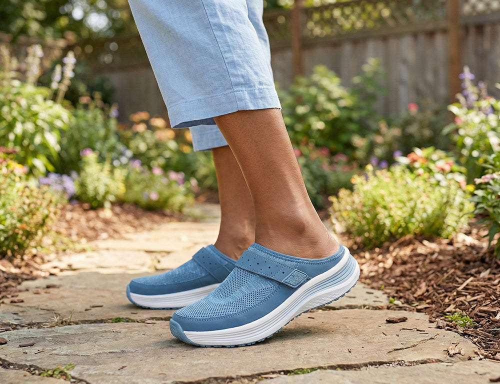 Iris Blue Womens Clogs