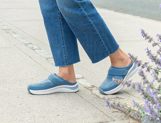 Iris Blue Womens Clogs