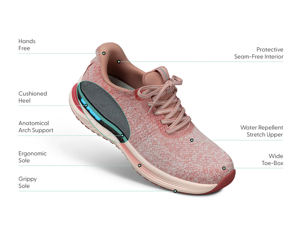 Nira Hands-Free Red Womens Stretch Trainers