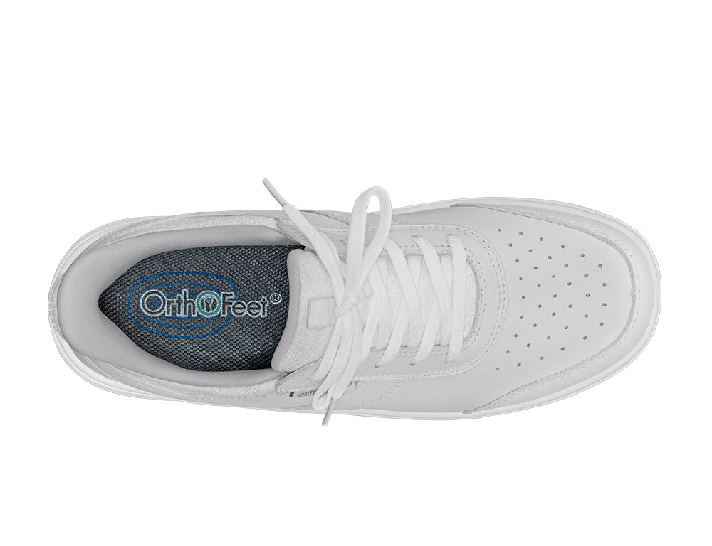 Pierre Hands-Free White Mens Leather Shoes