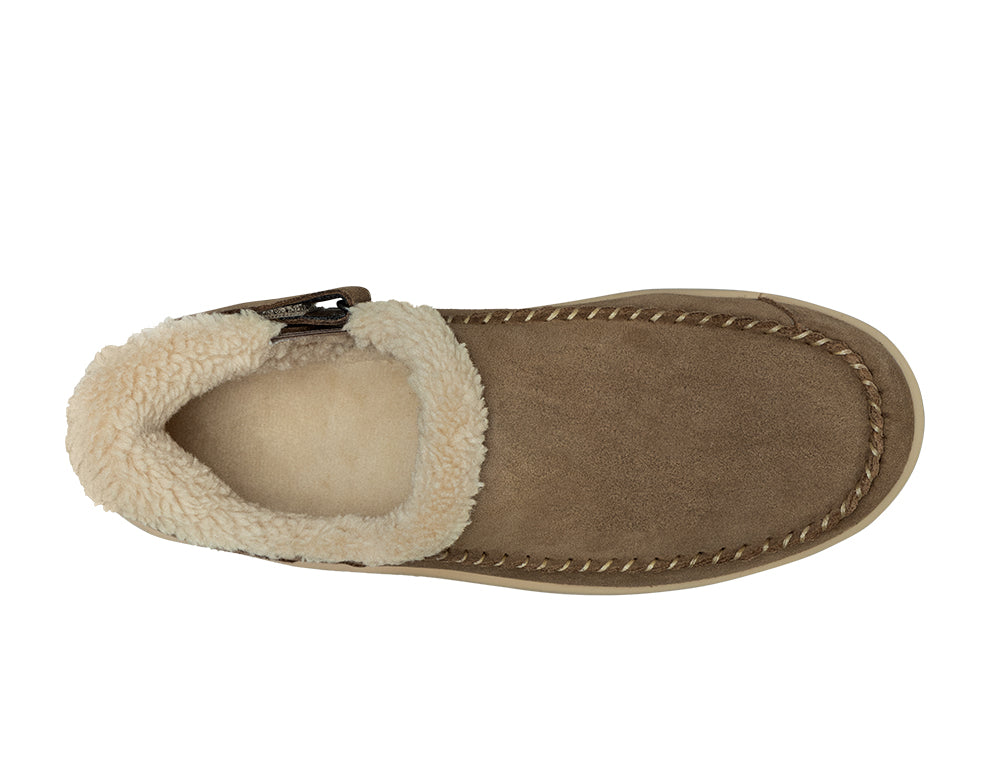 Lorin Hands-Free Light Brown Womens Suede House Shoes