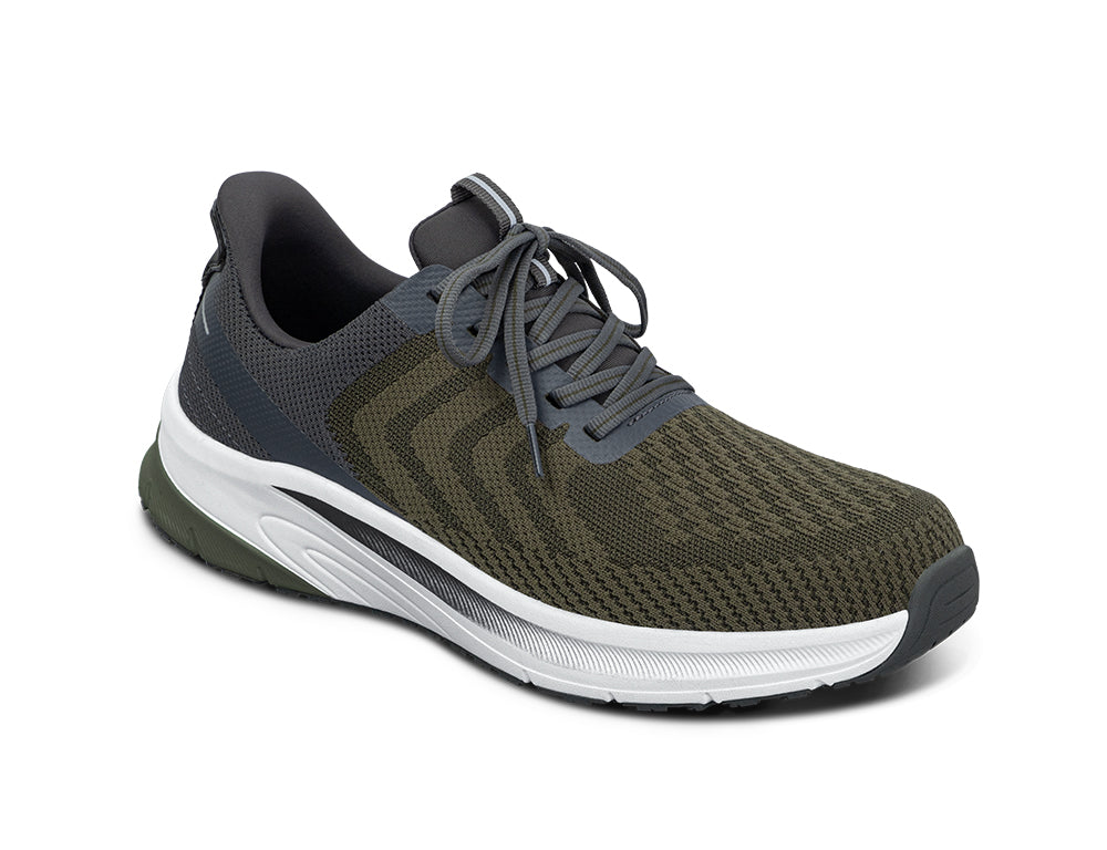 Tilos Hands-Free Olive Mens Stretch Trainers