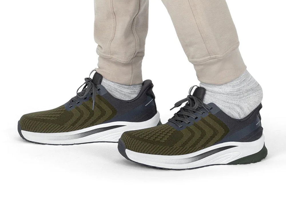 Tilos Hands-Free Olive Mens Stretch Trainers
