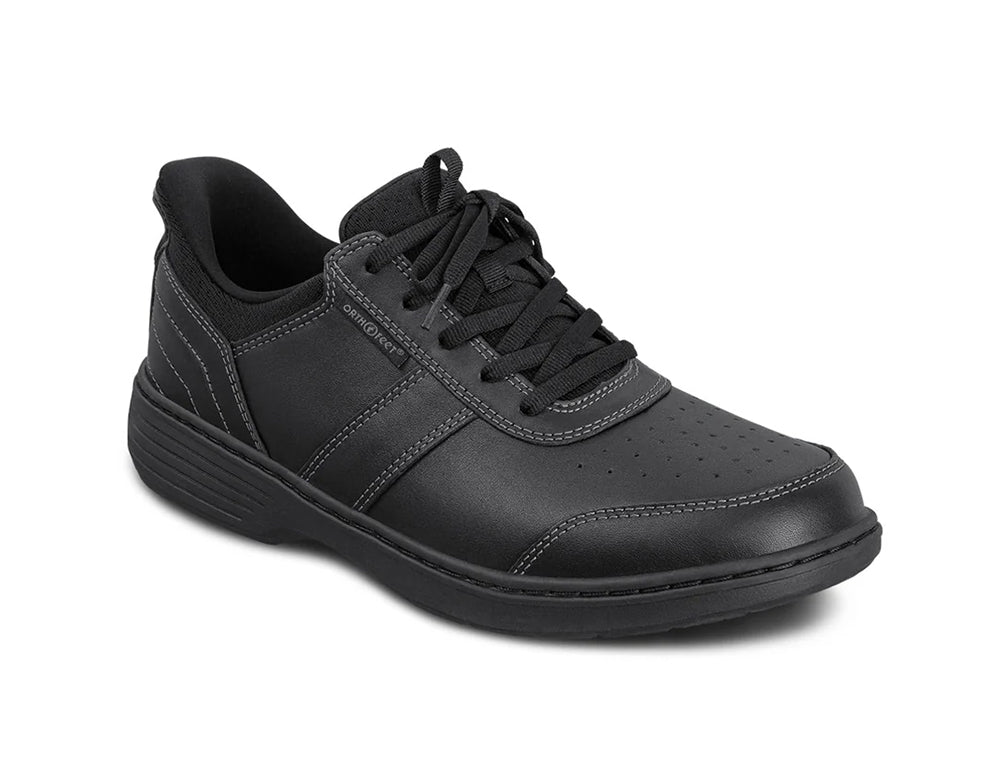 Orthofeet Mens Comfortable Hands-Free Work Shoes For Orthotics