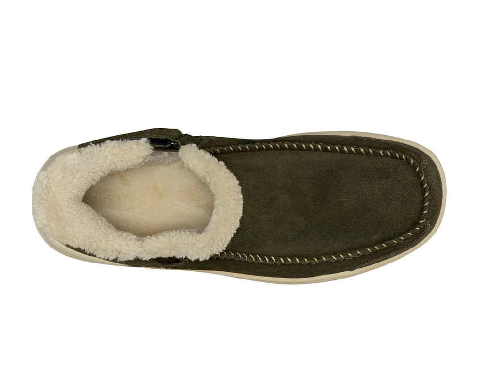 Vito Hands-Free Olive Mens Suede House Shoes