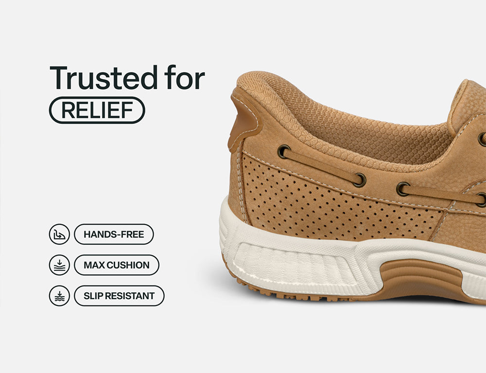 Captain Hands-Free Caramel Womens Boat Shoes