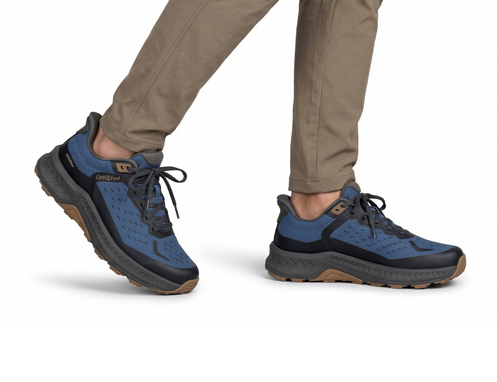 Expedition Waterproof Low Hands-Free Grey Blue Hiking Shoes