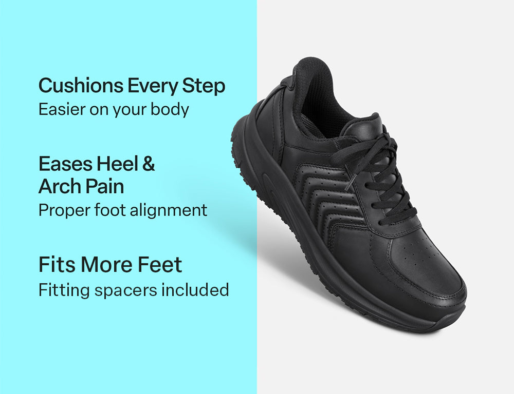 Navigate Hands-Free Black Mens Trainers