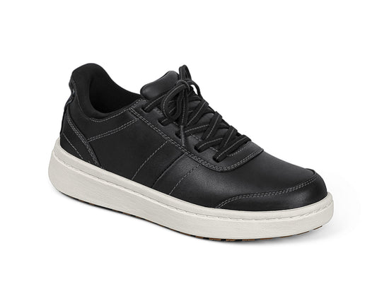 Wander Hands-Free Black Womens Leather Trainers