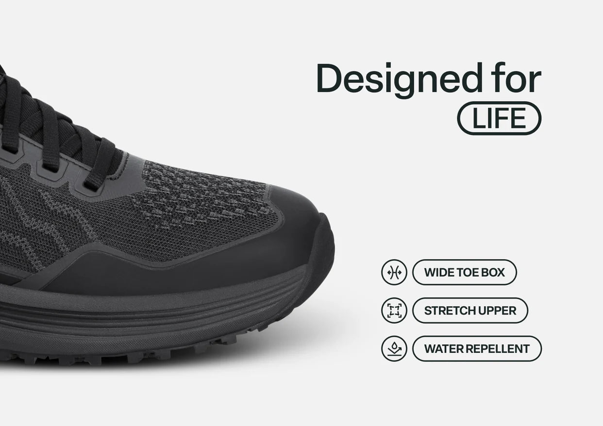 Nira Trail Black Hands-Free Womens Hiking Shoes