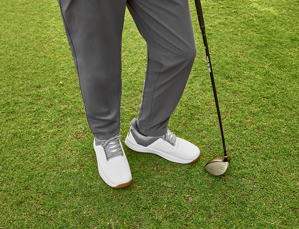 Birdie Hands-Free White Mens Golf Shoes