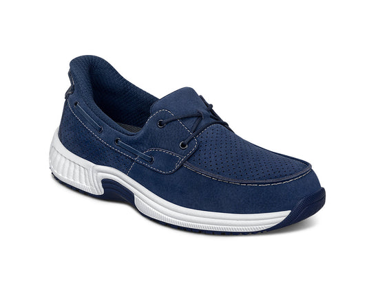 Captain Hands-Free Navy Womens Boat Shoes