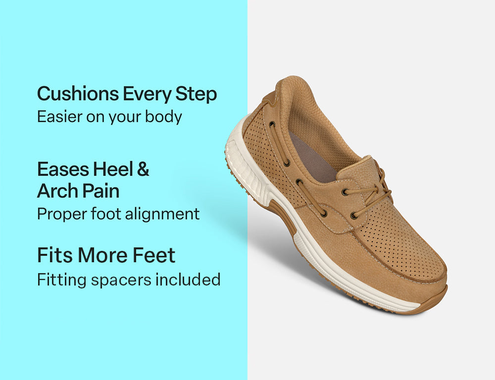 Captain Hands-Free Caramel Womens Boat Shoes