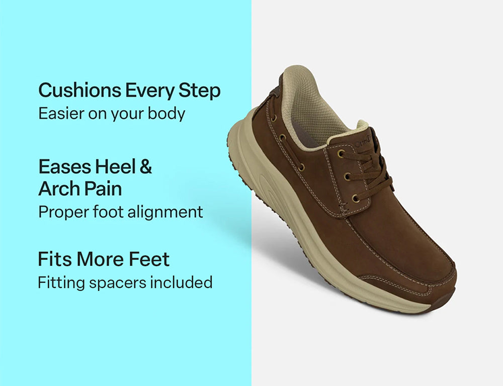 Commander Hands-Free Brown Mens Boat Shoes