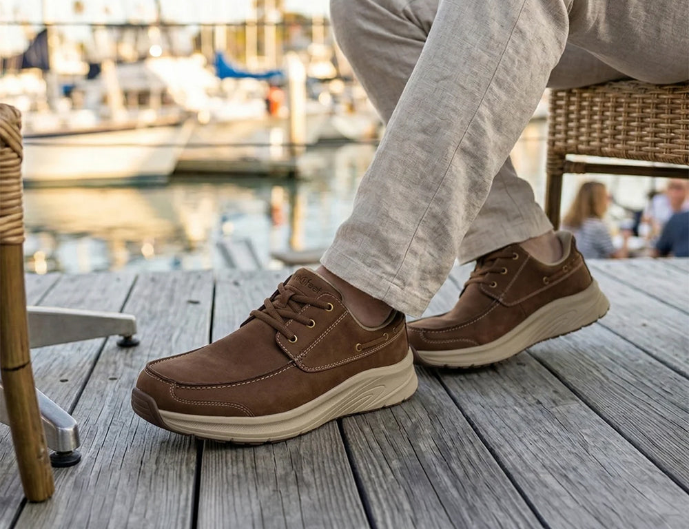 Commander Hands-Free Brown Mens Boat Shoes