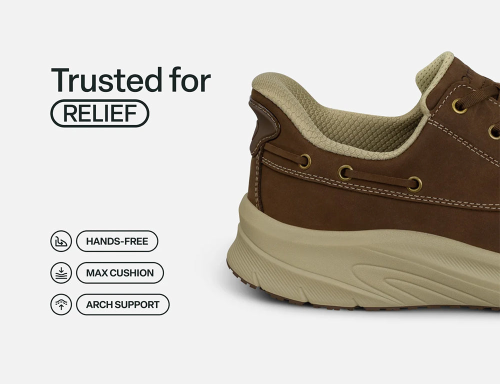Commander Hands-Free Brown Mens Boat Shoes