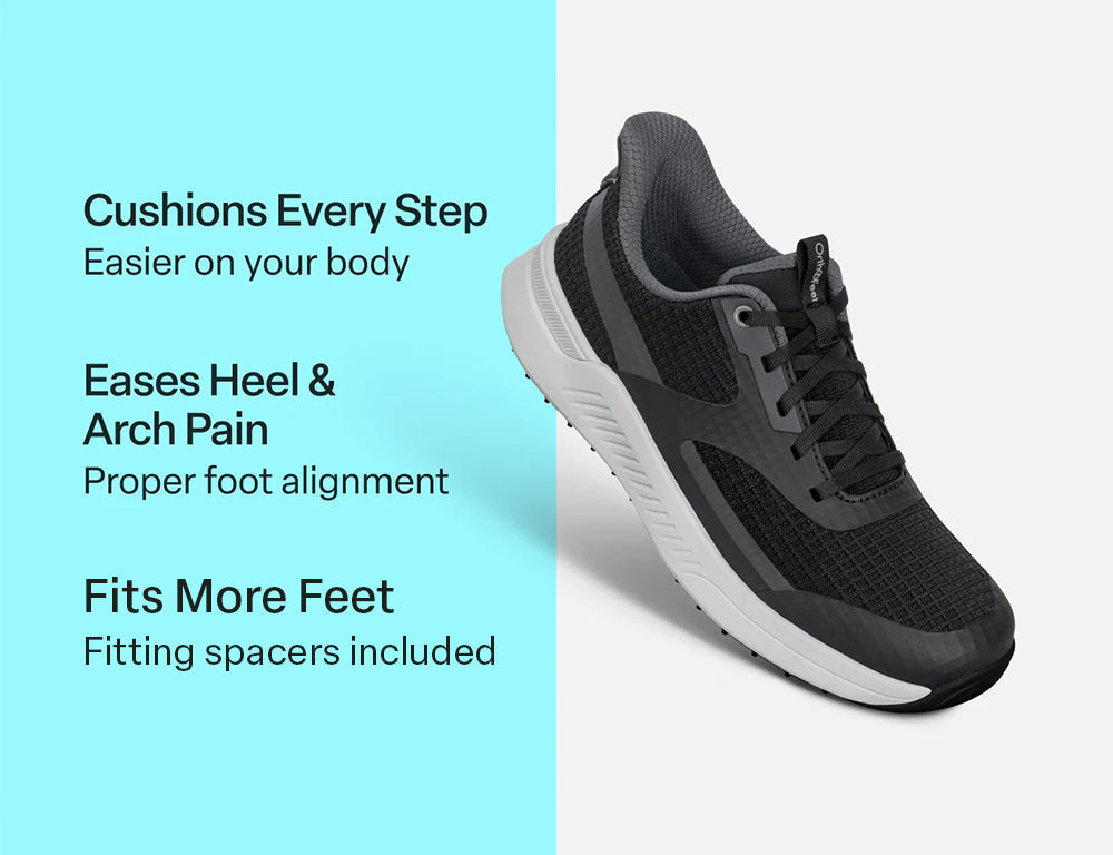 Fairway Hands-Free Black Grey Mens Golf Shoes