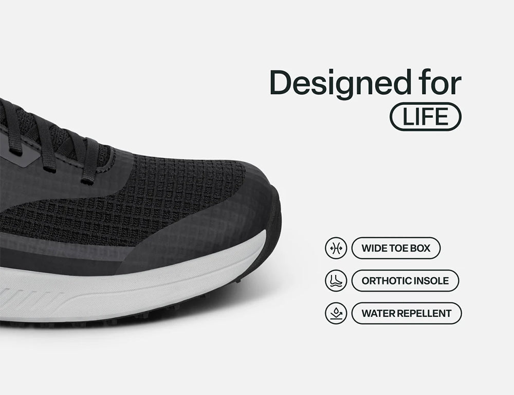 Fairway Hands-Free Black Grey Mens Golf Shoes