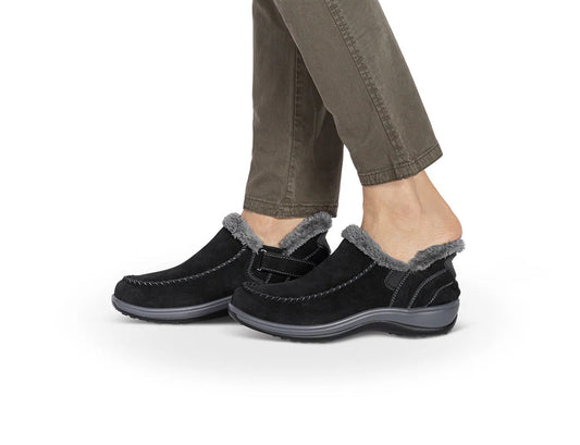 Womens Hands-Free Lorin Black House Shoes