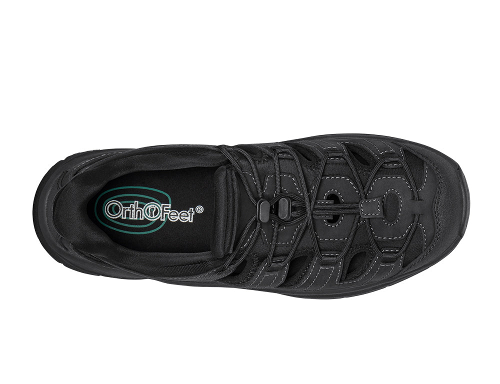 Saturn Hands-Free Black Hiking Sandals