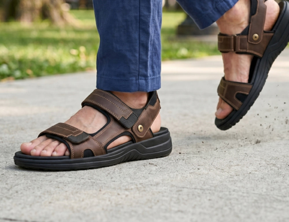 Mercury Hands-Free Brown Mens Sandals