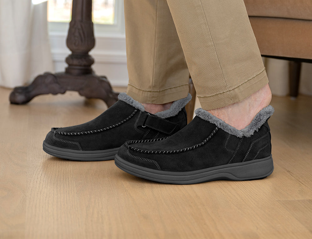 Vito Hands-Free Black Mens House Shoes