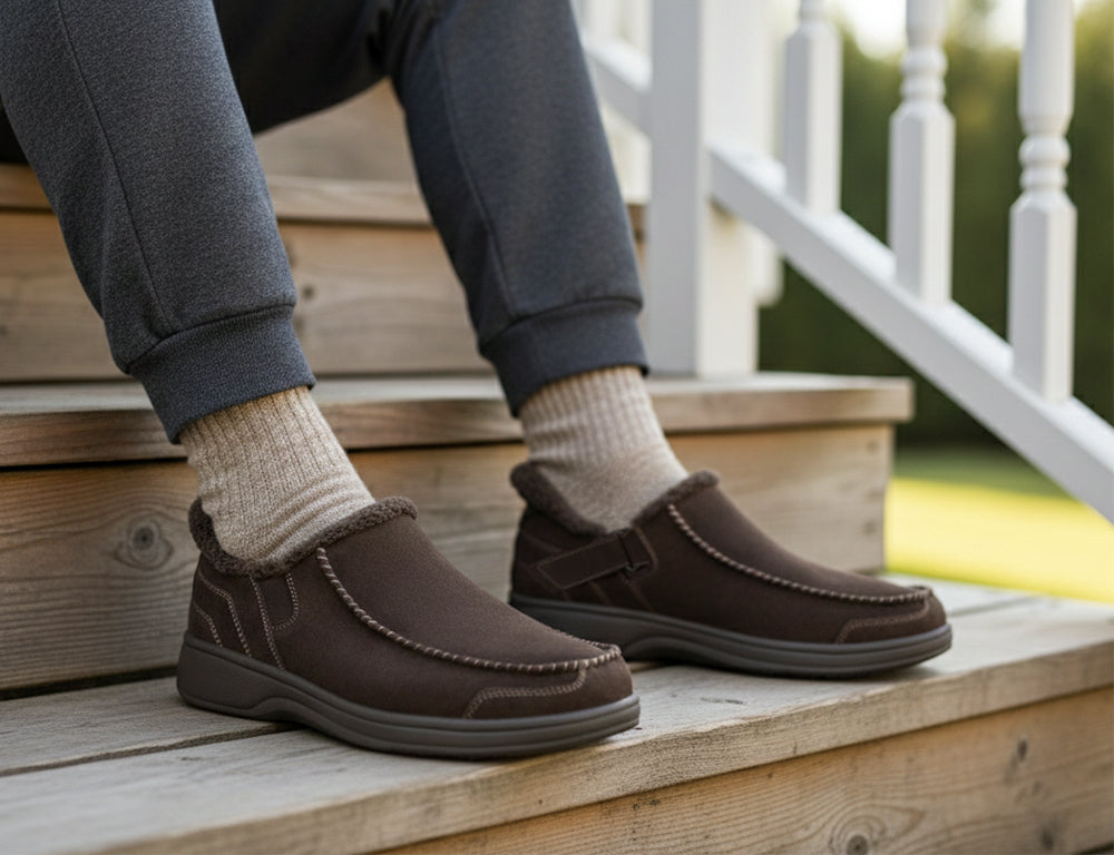 Vito Hands-Free Chocolate Mens House Shoes