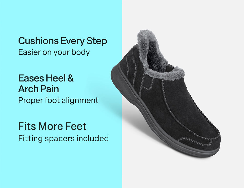 Vito Hands-Free Black Mens House Shoes