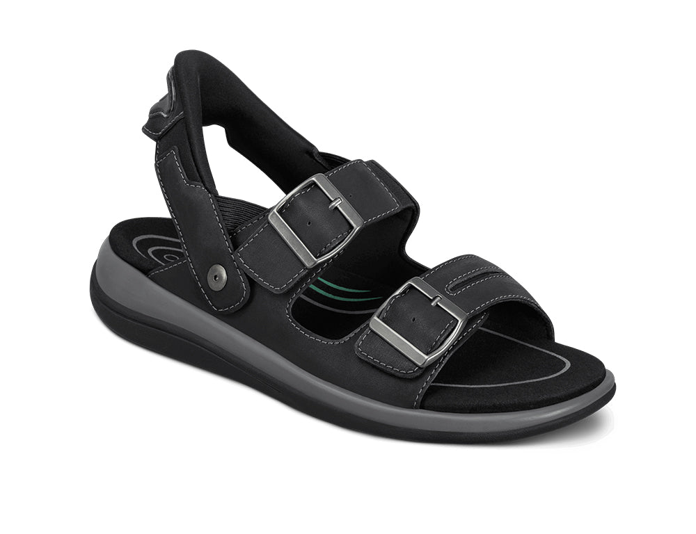Minerva Hands-Free Black Womens Sandals