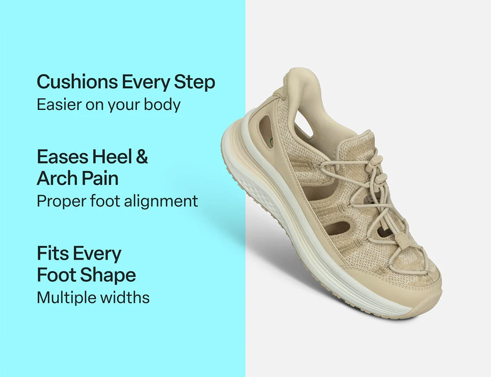 Venus Hands-Free Beige Womens Hiking Sandals
