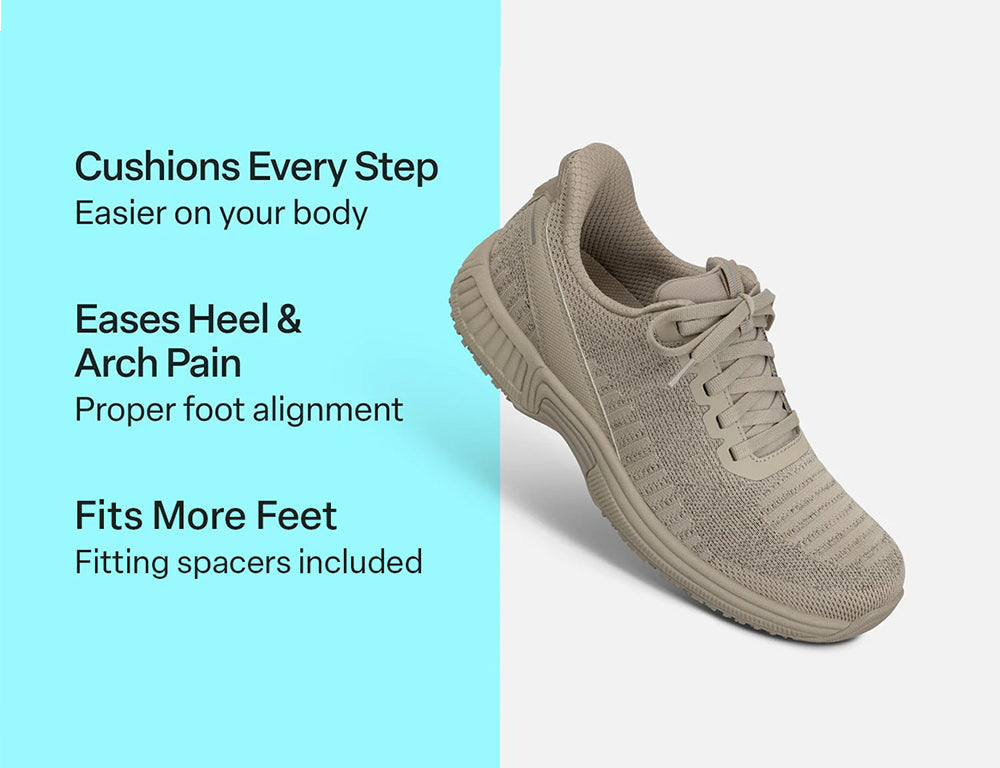 Kita Hands-Free Taupe Womens Trainers