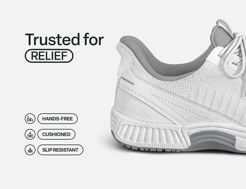Yari Hands-Free White Mens Stretch Trainers