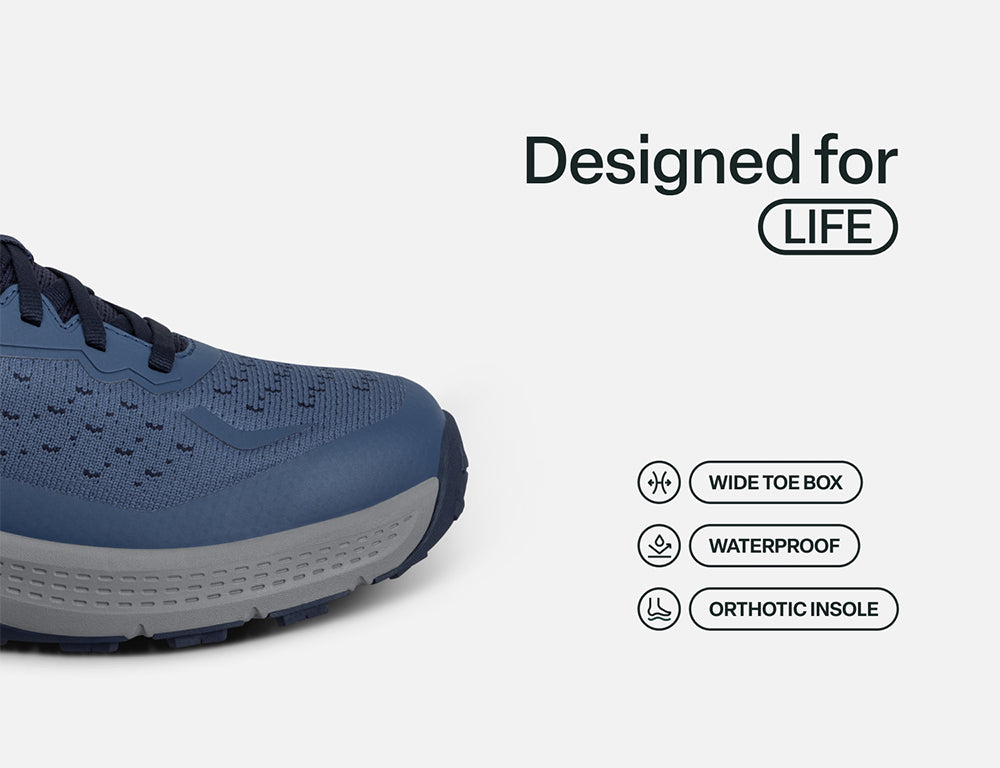 Explorer Waterproof Low Hands-Free Navy Hiking Shoes