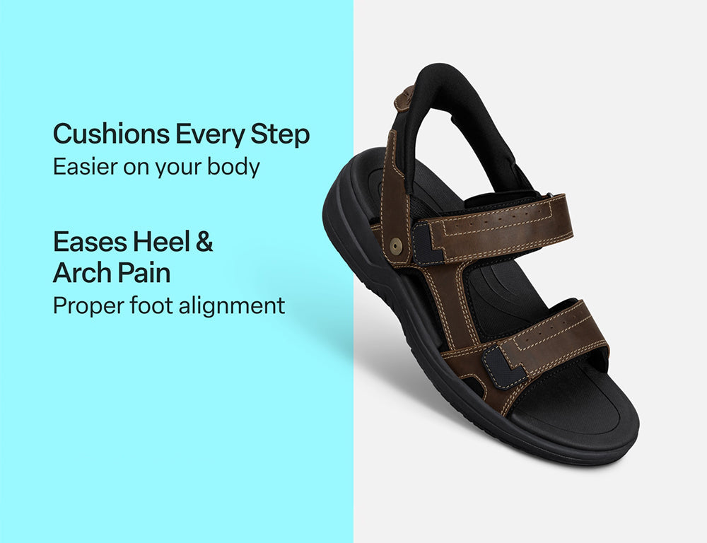 Mercury Hands-Free Brown Mens Sandals
