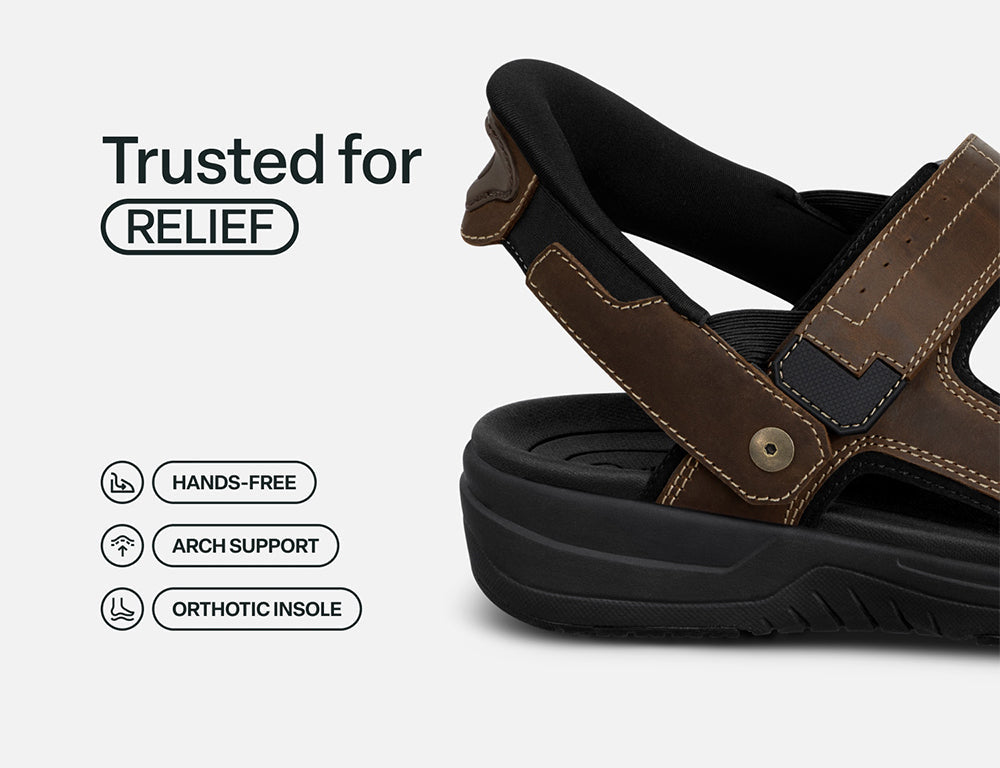 Mercury Hands-Free Brown Mens Sandals