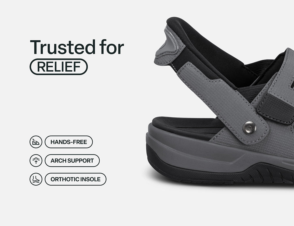 Neptune Hands-Free Grey Mens Sandals