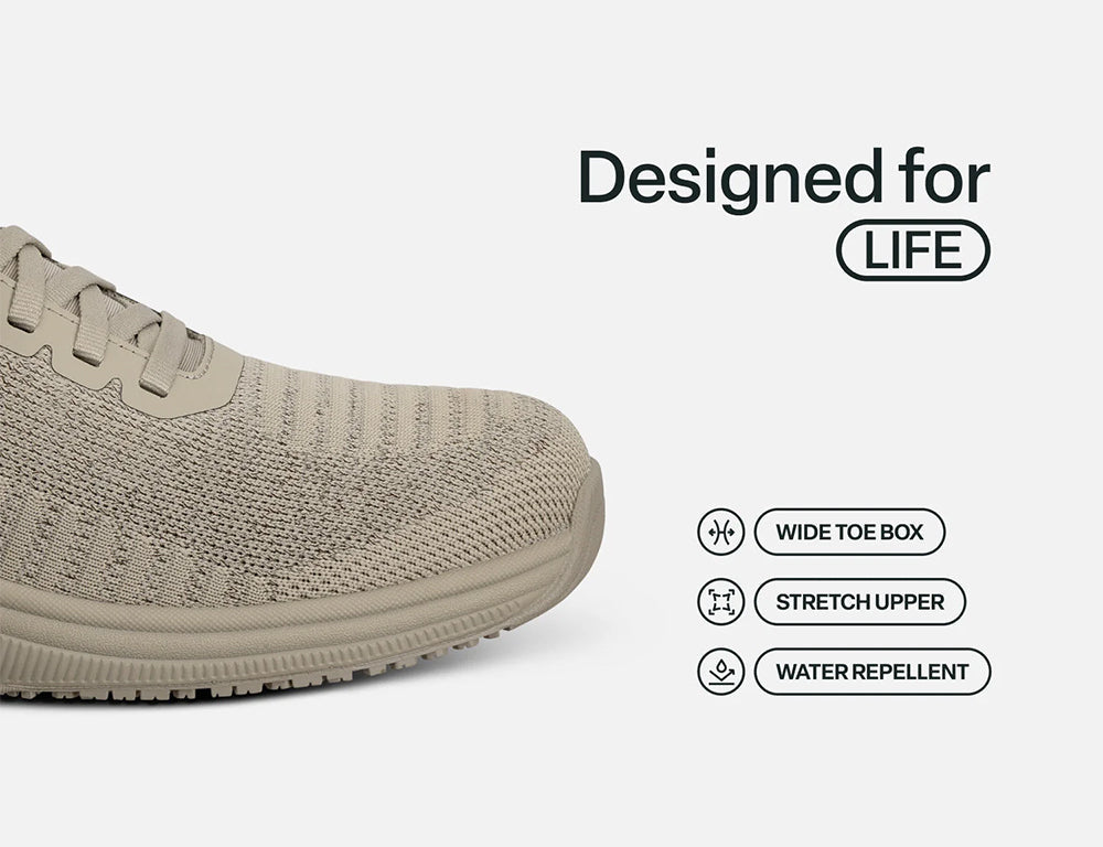 Kita Hands-Free Taupe Womens Trainers