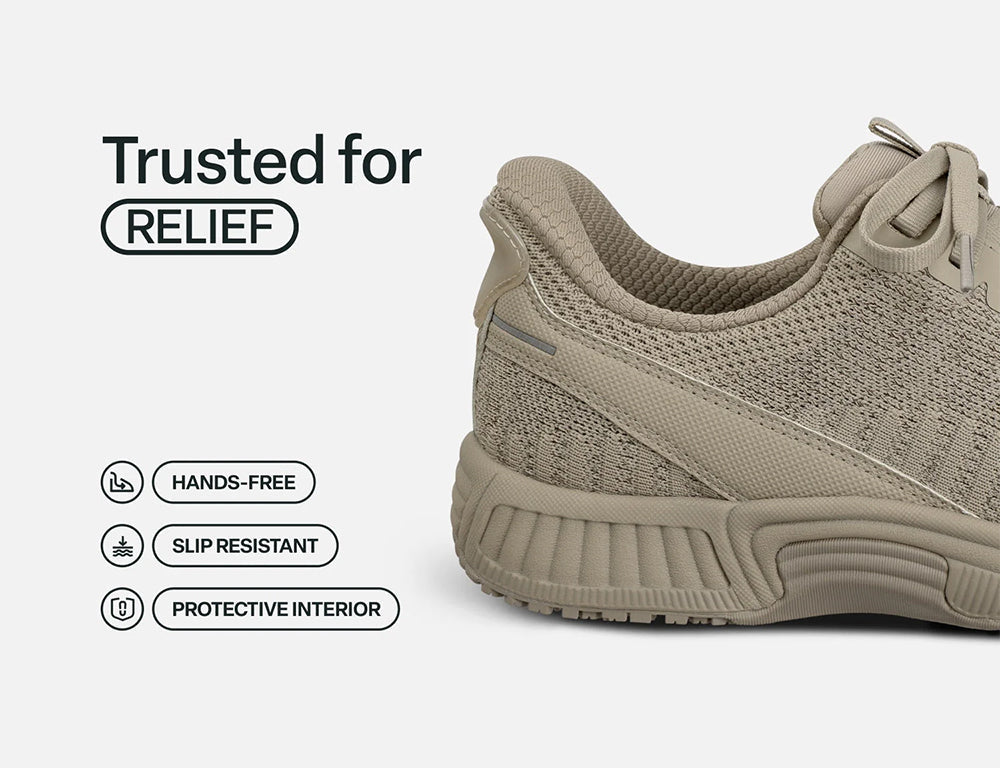 Kita Hands-Free Taupe Womens Trainers