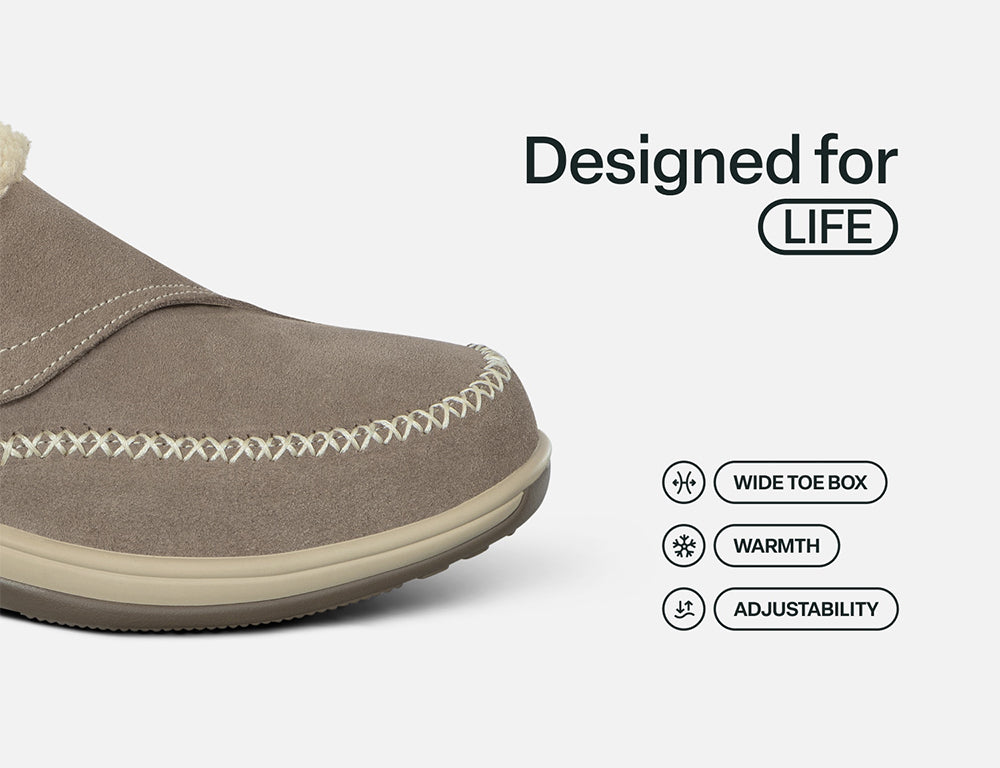 Charlotte Hands-Free Taupe Womens House Shoes