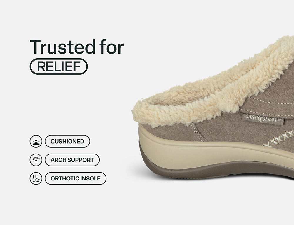 Charlotte Hands-Free Taupe Womens House Shoes