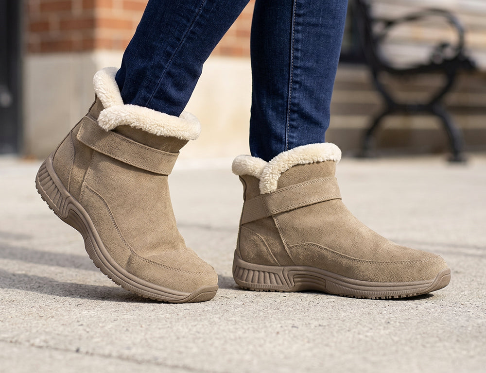 Bliss Hands-Free Taupe Womens Boots
