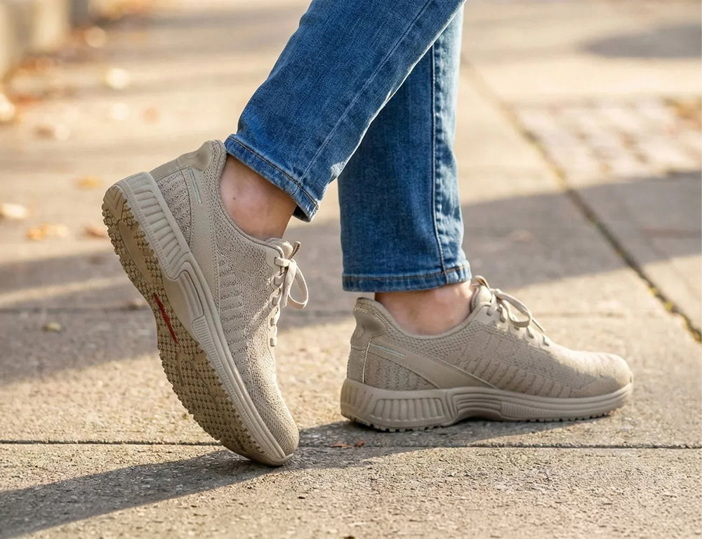 Kita Hands-Free Taupe Womens Trainers