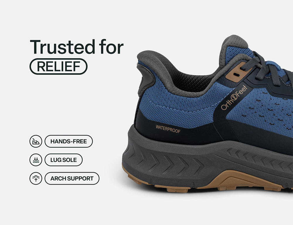 Expedition Waterproof Low Hands-Free Grey Blue Hiking Shoes