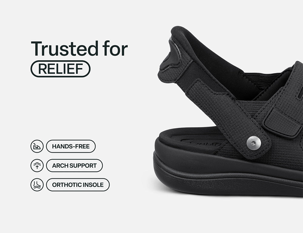 Calypso Hands-Free Black Womens Sandals