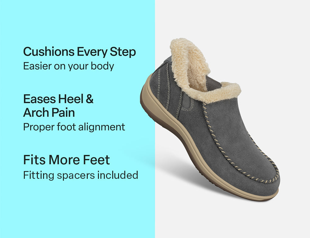 Lorin Hands-Free Grey Womens House Shoes