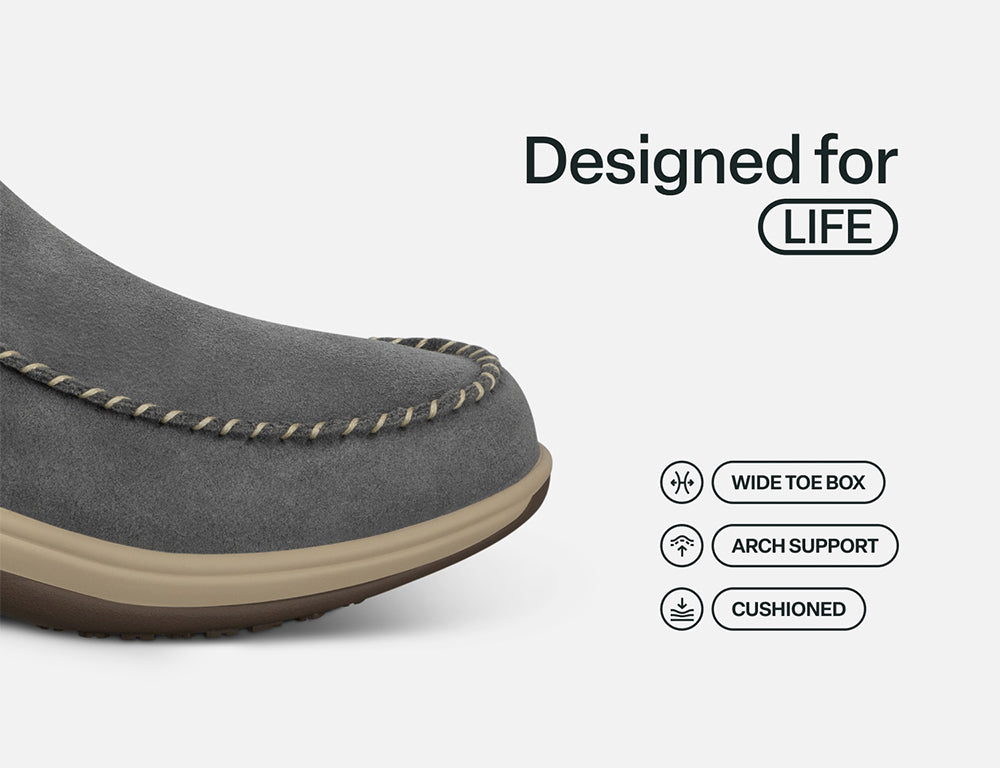 Lorin Hands-Free Grey Womens House Shoes