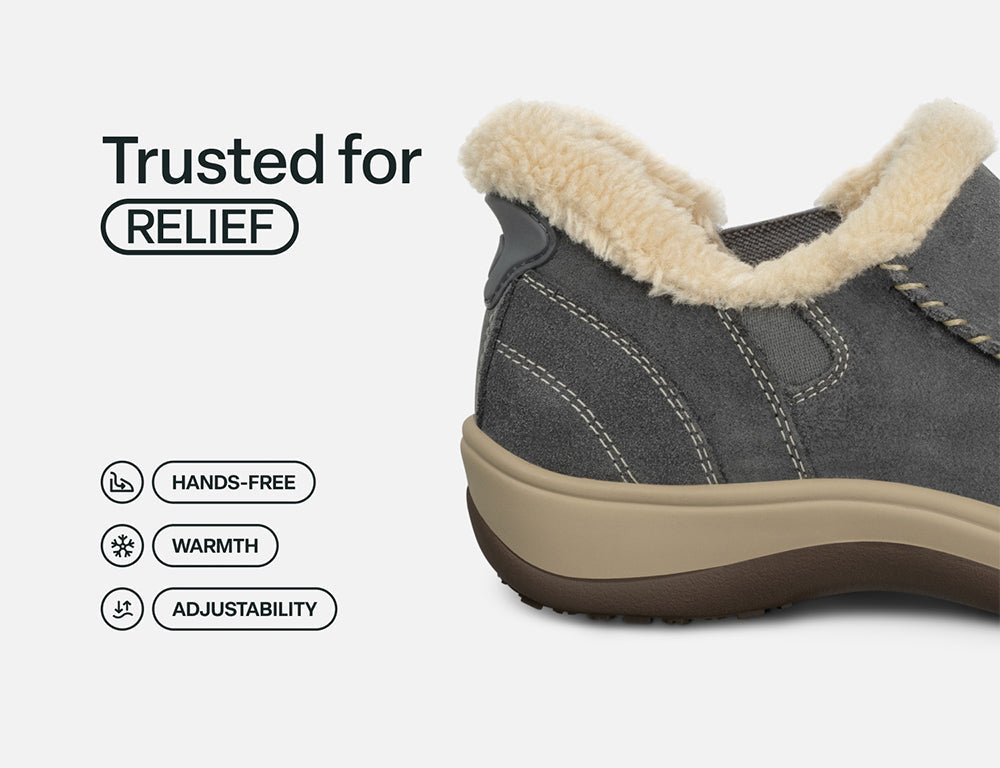 Lorin Hands-Free Grey Womens House Shoes