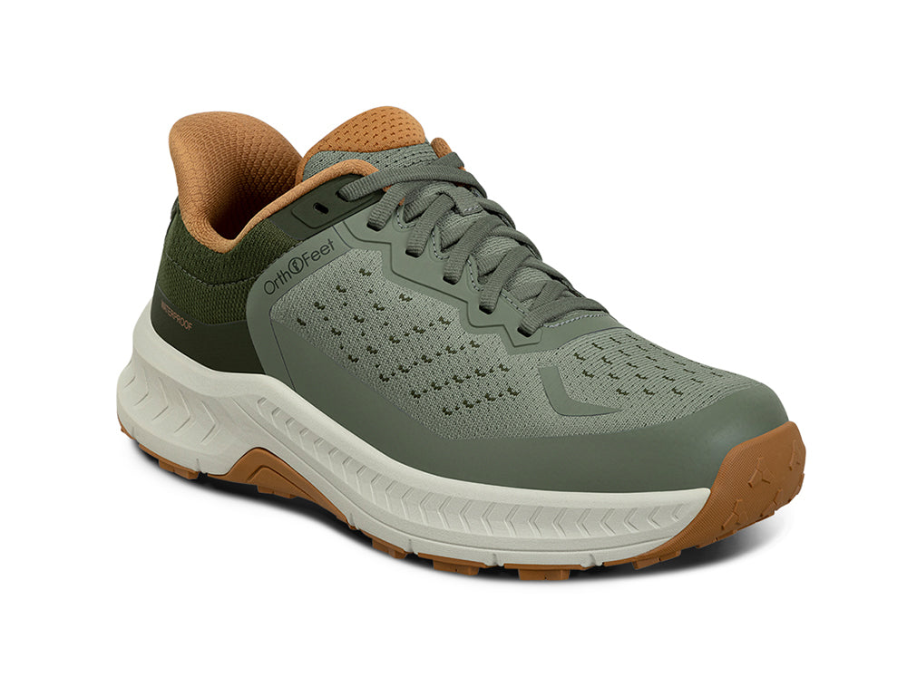 Expedition Waterproof Low Hands-Free Green Mens Hiking Shoes